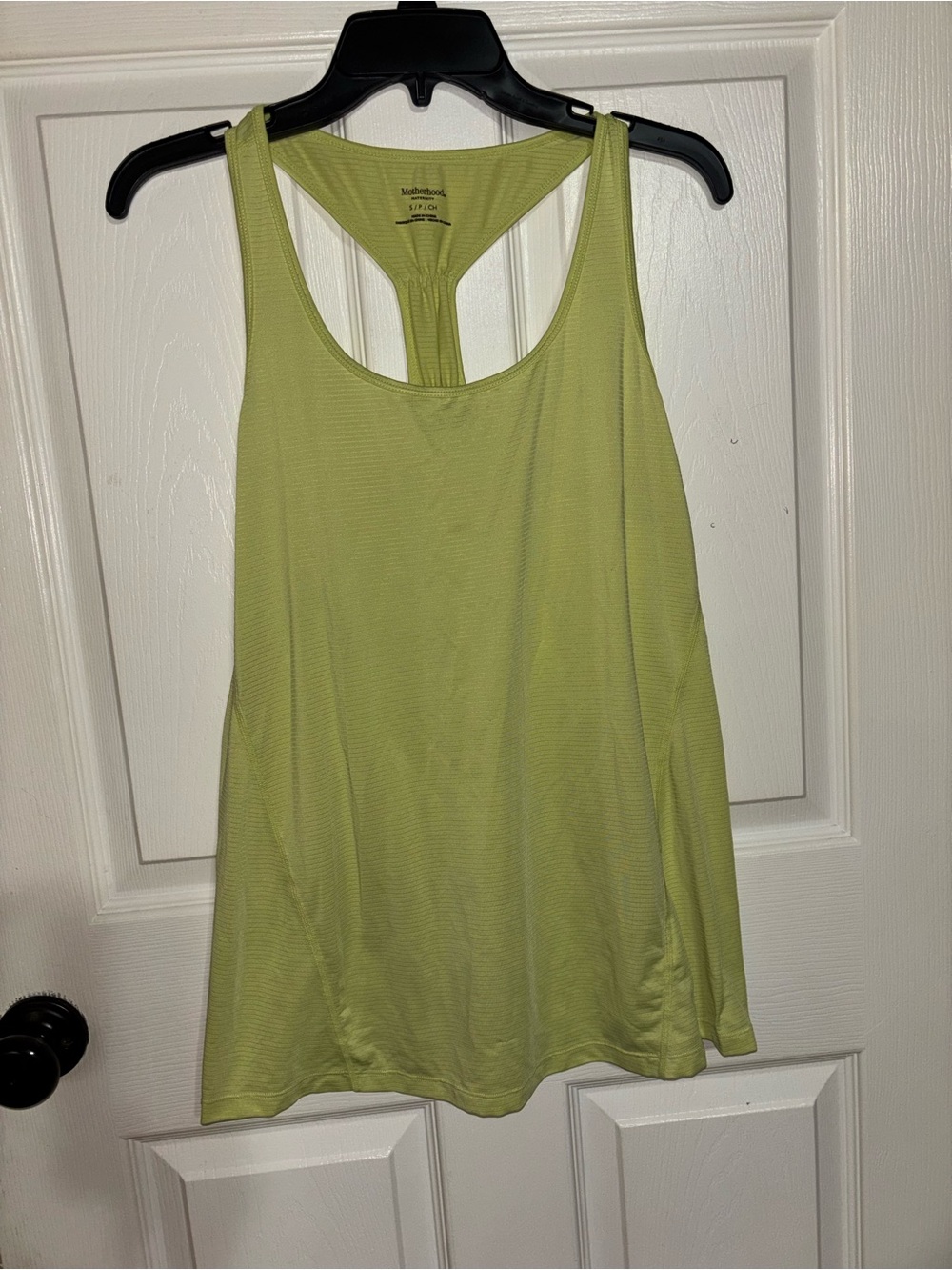 Motherhood Lime Green Racerback Tank Top